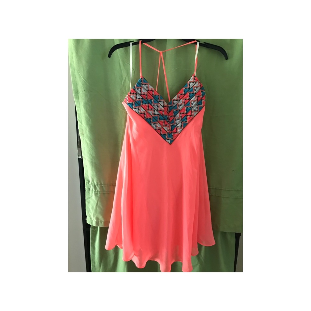 Hot Pink Aztec style dress